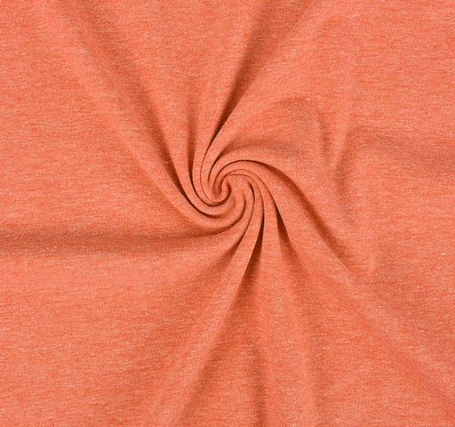 [MU-8973-138] Jersey Katoen White Yarn Melange Koraal