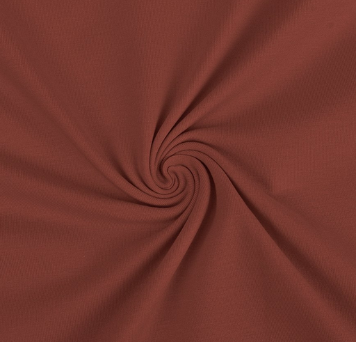 [MU-8973-1718] Jersey Katoen Uni Dusty Bordeaux
