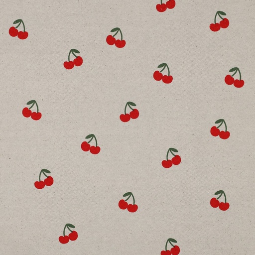 [VE-06848-001] Canvas Linen Look Cherries