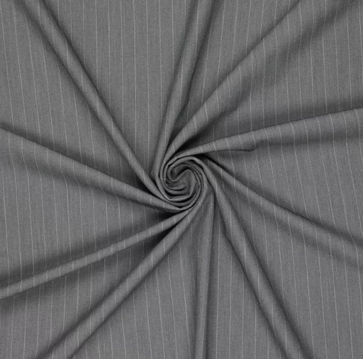 [KI-90106-985] Bi-Stretch "Orlando" 15 mm. Pin stripe Dark Grey