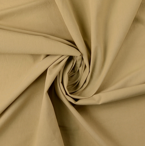 [HE-212187-5006] Stone washed popeline Beige