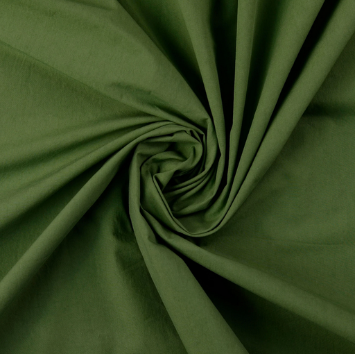 [HE-212187-5032] Stone washed popeline Olive Green