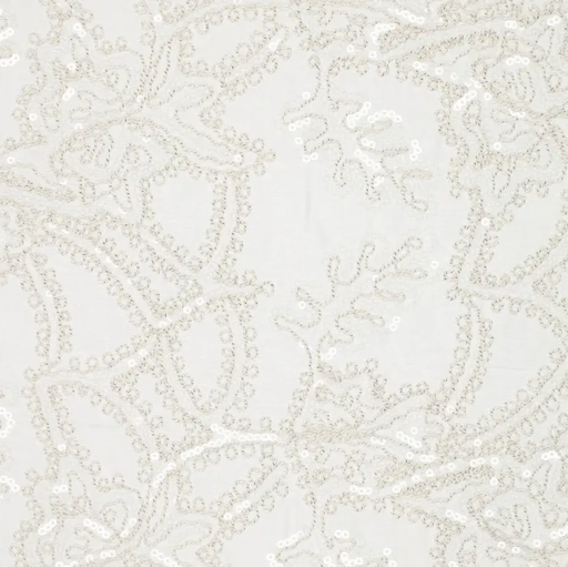 [KI-22737-003] Broderie Fenna Cotton Sequins 003 (2 sides uncut border)