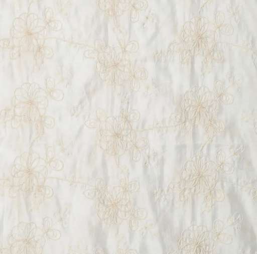 [KI-21514-020] Broderie Tencel Avalon Transparant Ecru