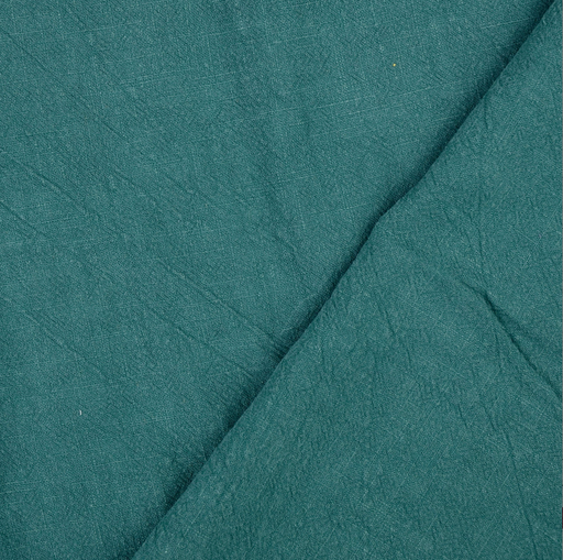 [HE-200546-7038] Gewassen Linnen Uni Petrol