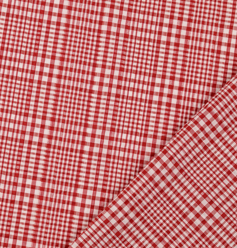 [HE-208732-5019] Seersucker Karo Red