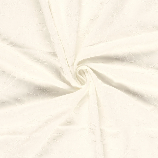 [NO-25041-051] Bamboo Broderie Off White