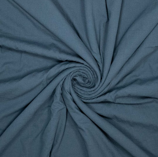 [POL-791030-807] Cotton Seersucker Dark Denimblue