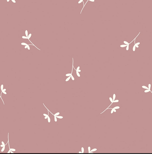 [NO-25607-042] Poplin Twigs Dark Old Rose