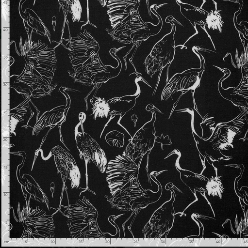 [NO-25050-069] Viscose Linnen Heron Black