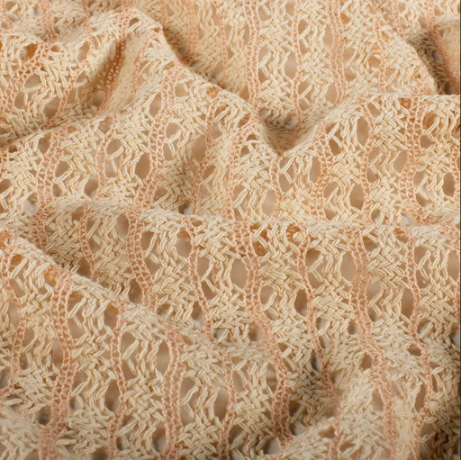 [NO-25256-014] PL/CO Knitted Lace Beige/Rose