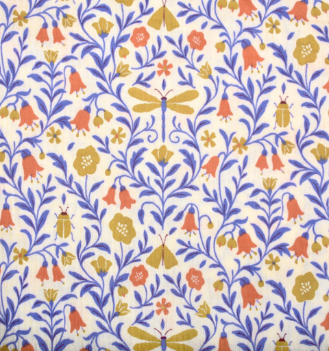 [DO-112748] Double Gauze Scarabee Ecru/Blue