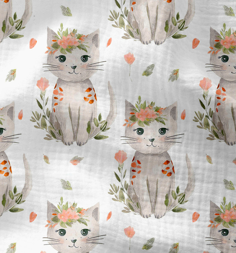 [DO-112785] Double Gauze Minoshka Blanc/Rose