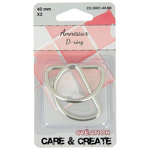 [DI-CC.3001.40.NK] D-Ringen 40mm Zilver 2x