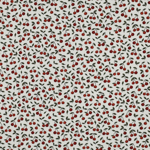 [VE-07036-003] Ribjersey Digital Cherries Off White
