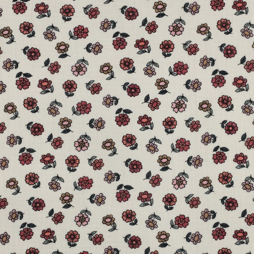 [VE-07203-062] Double Gauze Flowers Ecru