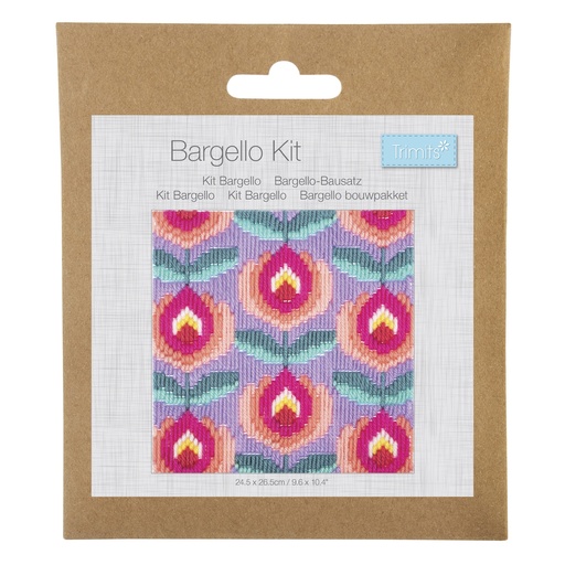 [DI-TBK001] Bargello borduurkit 20,3cm x 20,3cm - floral