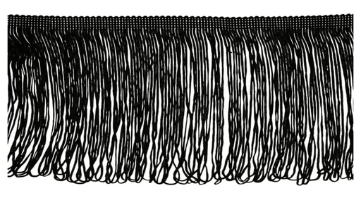 [DBF-608529-125-000] Franjeband lussen nylon 125mm - zwart 
