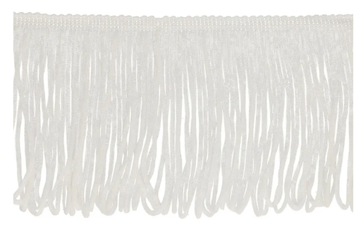 [DBF-608529-150-009] Franjeband lussen nylon 150mm - wit 