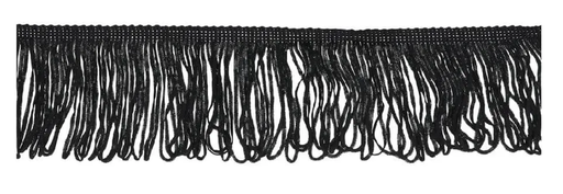 [DBF-608529-100-000] Franjeband lussen nylon 100mm - zwart  