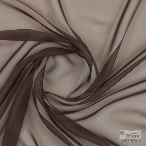 [JO-DELUXATEX-1662] Voile Chiffon Dark Brown