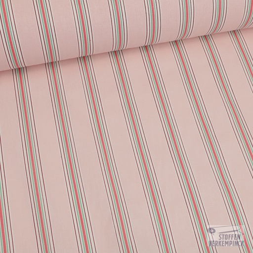 [MF-5075-002] Katoen Rayures Verticale Rose