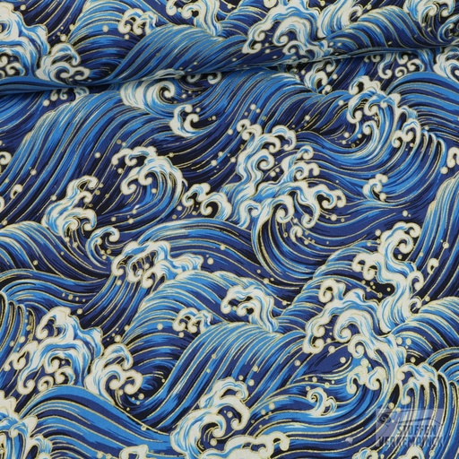 [SA-FOIL-10] Katoen Foil Waves Blue