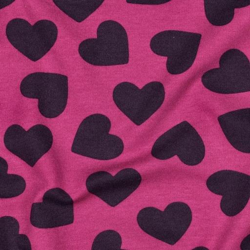 [VE-07156-012] Soft Sweat Smaller Hearts Fuchsia
