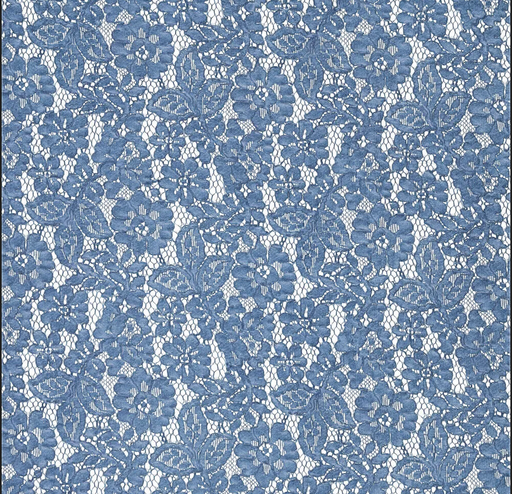 [KI-22738-690] Cotton Lace Stain Dyed Jeansblue