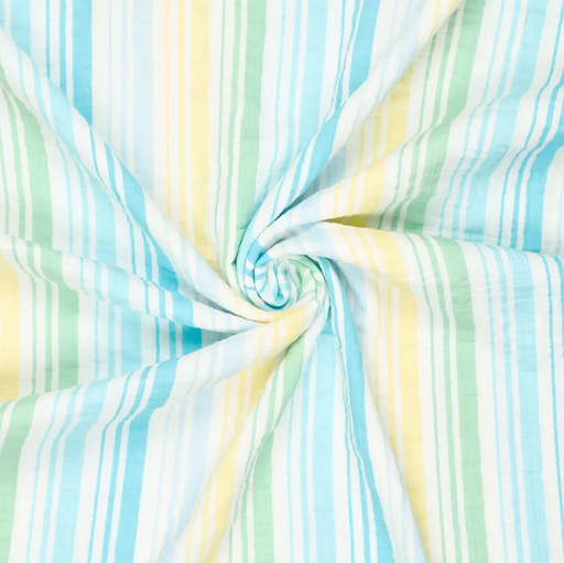 [KI-21516-635] Double Gauze Beach Stripe Aqua