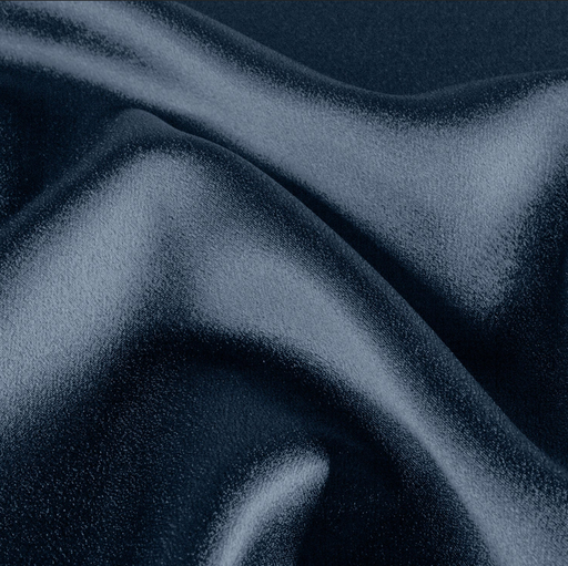[NO-26001-008] Crêpe Satin Réversible Navy