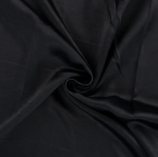 [QT-MR1099-008] Washed Satin Stretch Navy