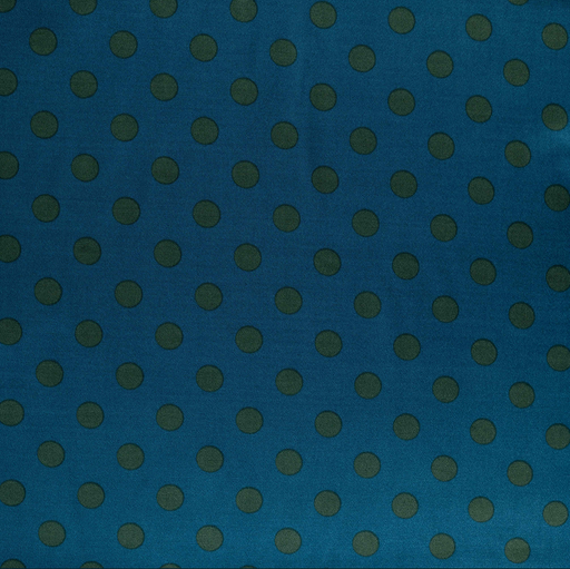 [QT-P25007-940] Viscose Satin Dots Blue