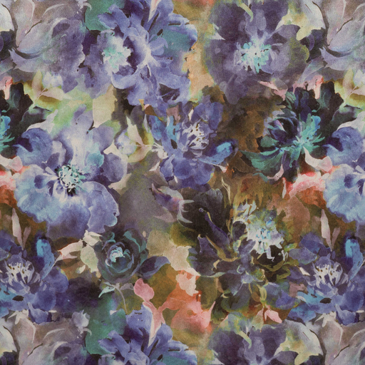 [QT-Q22958-960] Scuba Suède Digital Flower Denimblue
