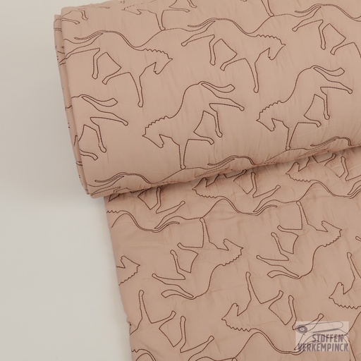 [QT-K48169-120] Matelassé Quilted Embroidery Horse Rose