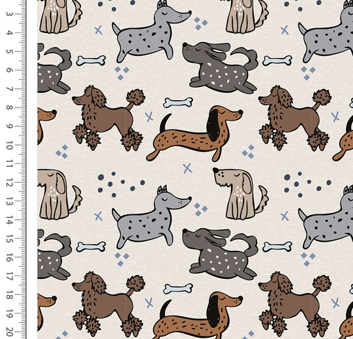 [MU-6142-152] Alpenfleece Digital Pack of Dogs Beige