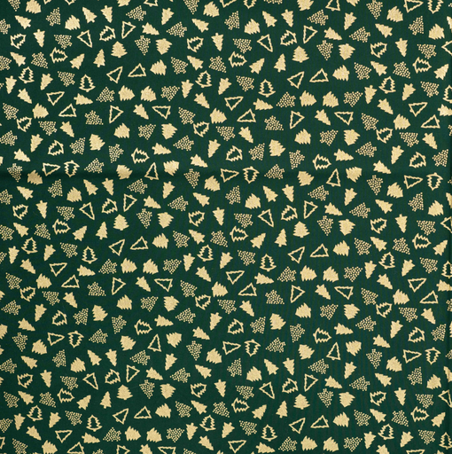 [QT-CR2010-280] Katoen Kerst Foil Christmas Tree Green