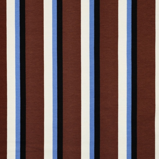 [VE-02053-011] Soft Sweat Vertical Stripes Brown