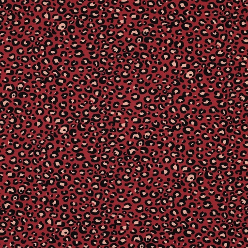 [VE-02077-014] French Terry Animal Skin Burgundy