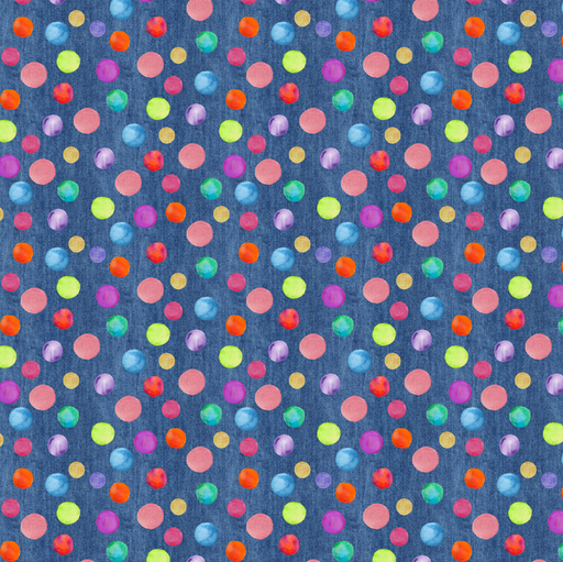 [QT-S60021-960] French Terry Digital Dots Denimblue