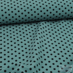 [NO-15167-022] Bi-stretch Polyester Print Polka Dots Mint
