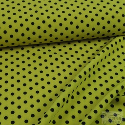 [NO-15167-033] Bi-stretch Polyester Print Polka Dots Yellow