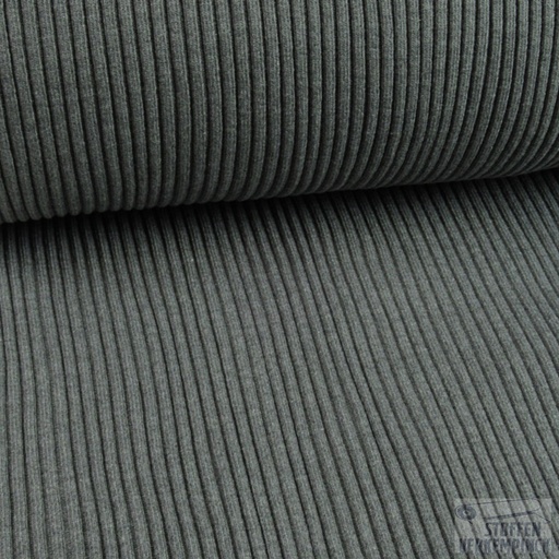 [VE-08752-055] Boordstof Heavy Rib Grey Mélange