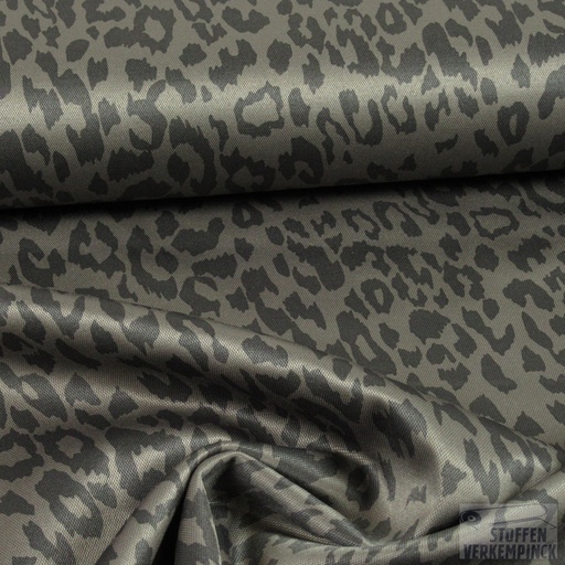 [ZA-502980-01] Breedtestretch Glans Leoprint Bruin