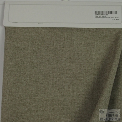[AZ-MOGAMBO-63] Effen stof Beige
