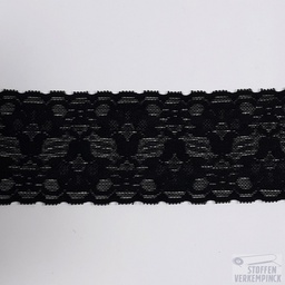 [BR-4206] Elastisch kant zwart 6 cm.