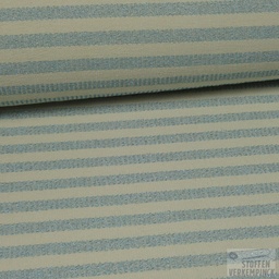 [BI-109655-23] French Terry Glitter Stripes Petrol