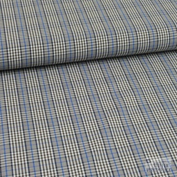 [POL-940073-32] Geweven Ruitje Bruin & Blauw