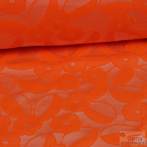 [JO-4843-2] Jacquard Flower Power Fluo Orange