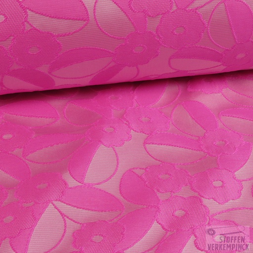 [JO-4843-1] Jacquard Flower Power Fluo Pink